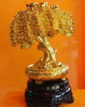 金色招財(cái)，聚寶生輝——西安高檔金色招財(cái)樹桌擺批發(fā)指南